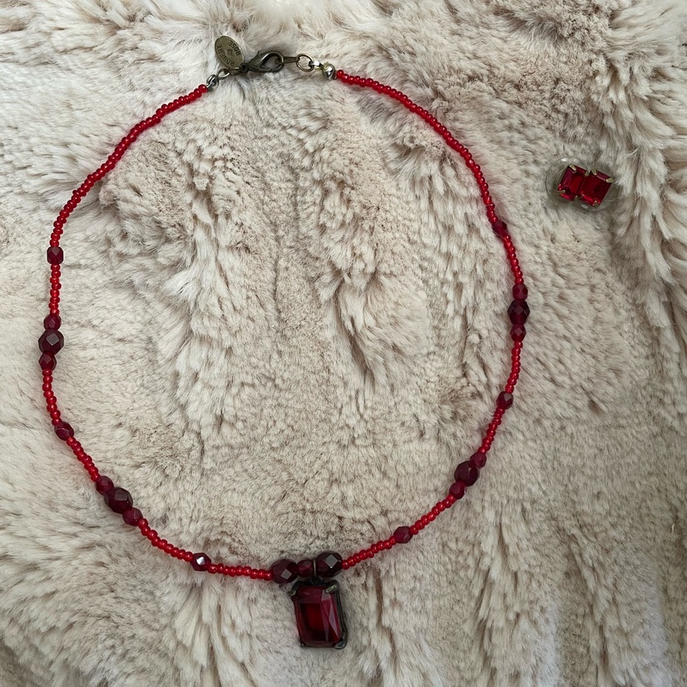 Robert Rose Necklace and Earrings Set